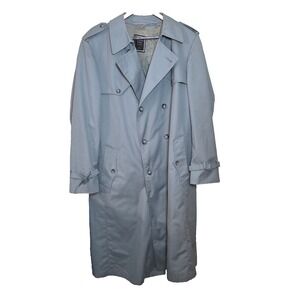 Christian Dior Monsieur Men's Size Blue/Gray ‎ 46L  Trench Coat  Interior Flaw